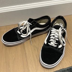 vans old skool black white shoes women’s 8